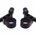 Httmt- Cnc Black Custom Riser Clip On Ons Adjustbale Height Handle Bar Compatible With R Nine T 2014-2019 P N Gzsp-nt-001