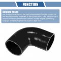 X Autohaux 1 Pcs 65mm 2 56 Id 90mm 3 54 Length 90 Degrees Black Car Silicone Hose Coolant Universal