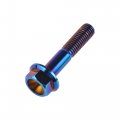 Wanyifa Din6921 Standard Titanium M8x20 25 30 35 40 45 50 55mm Flange Head Bolts Screw Pack Of 4 M8x40mm Fire Blue