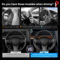 Cartist Carbon Fiber Steering Wheel Cover Custom Fit For Tesla Model 3 2017-2023 2024 And 2020-2023 Y Accessories Anti Skid