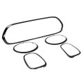 Hecasa Head Tail Light Bezel Grille Molding For 2014-2024 Mini Cooper S F55 F56 F57 Models Front Headlamp Lamp Grill Surround 