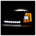 Acanii For Smoked 1997-2003 Ford F150 Expedition Led Strip Drl Headlights Led Corner Lights Driver Passenger Side