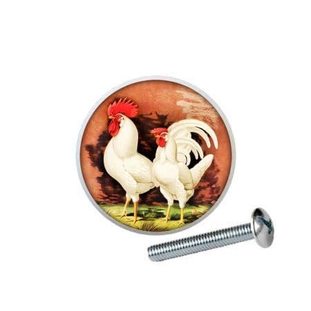 Design 14 Poultry Hens And Roosters Chickens By Mcd Series 1 5 Ceramic Cabinet Dresser Drawer Pull Knob