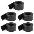 5pcs 2meters 17mm Width Pvc Heat Shrink Wrap Tube Black For 1 X Aaa Battery 