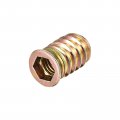 Uxcell M10x25mm Threaded Inserts For Wood Hex Socket Drive Furniture Screw-in Nut 24pcs
