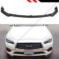 Fits For 2018-2020 Infiniti Q50 Base Premium Unpainted Matt Black Front Bumper Lip Spoiler Splitter