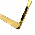 Electric-plating Color Mirror Polished T304 Stainless Steel License Plate Frame Gold