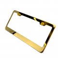 Electric-plating Color Mirror Polished T304 Stainless Steel License Plate Frame Gold