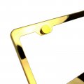 Electric-plating Color Mirror Polished T304 Stainless Steel License Plate Frame Gold