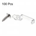 Uxcell Led Strip Mounting Brackets Fixing Clips Clamps Holder For 5050 With Screws 12mm Wide Waterproof Transparent Nylon Pack