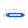 95 3 8 Yellow Synthetic Fiber Winch Rope Recovery 22 000lb Heat Rock Guard Blue 10 Hawse Fairlead Towing 15 Billet Aluminum