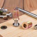 Uxcell 1 4-20 X 25mm Threaded Inserts Nuts 100pcs For Wood Furniture Interface Hex Socket Drive Insert With Wrench