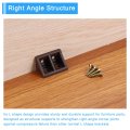 24 Piece 90 Degrees Plastic Corner Braces Nylon Shelf Right Angle Brackets With Screws For Cabinets And Cupboards Brown