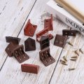 24 Piece 90 Degrees Plastic Corner Braces Nylon Shelf Right Angle Brackets With Screws For Cabinets And Cupboards Brown