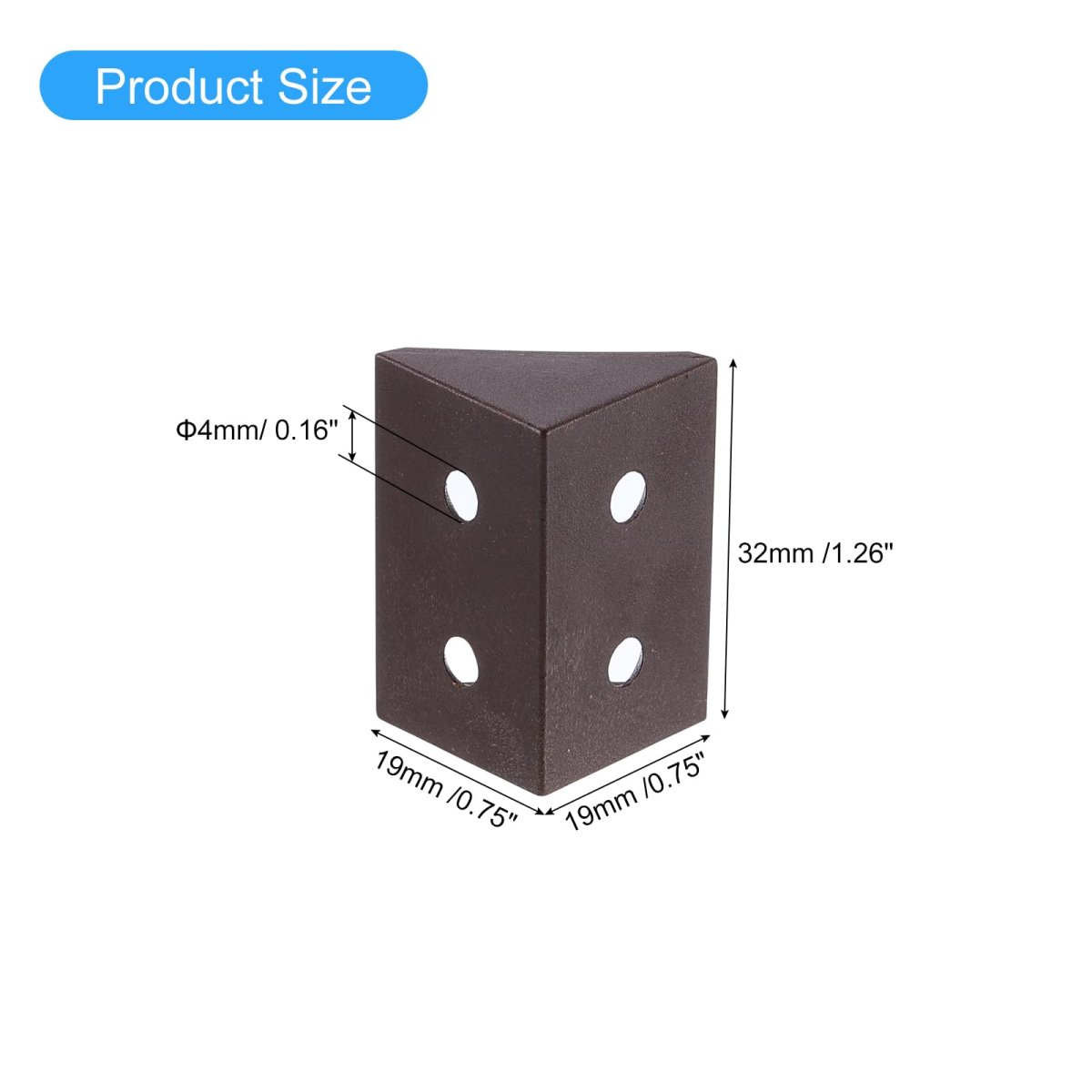 24 Piece 90 Degrees Plastic Corner Braces Nylon Shelf Right Angle Brackets With Screws For Cabinets And Cupboards Brown