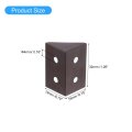 24 Piece 90 Degrees Plastic Corner Braces Nylon Shelf Right Angle Brackets With Screws For Cabinets And Cupboards Brown