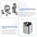 100pcs Wire Thread Inserts M8 X 1 25 2d 16mm Metric 304 Stainless Steel Helical Type Coiled Repair Kit Screw Threaded Sleeve