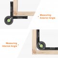 Miter Saw Protractor 8 1in Plastic 360 Degree Angle Finder Featuring With Horizontal Bubble Leve Scale Gauge For Carpenters