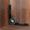 Miter Saw Protractor 8 1in Plastic 360 Degree Angle Finder Featuring With Horizontal Bubble Leve Scale Gauge For Carpenters