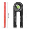 Miter Saw Protractor 8 1in Plastic 360 Degree Angle Finder Featuring With Horizontal Bubble Leve Scale Gauge For Carpenters