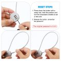 Patikil Combination Lock 4 7 Inch 3 Pcs Digit Outdoor Waterproof Code Padlock With Wire Rope For Luggage Gym Locker Fence