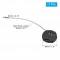 Patikil Combination Lock 4 7 Inch 3 Pcs Digit Outdoor Waterproof Code Padlock With Wire Rope For Luggage Gym Locker Fence
