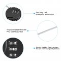 Patikil Combination Lock 4 7 Inch 3 Pcs Digit Outdoor Waterproof Code Padlock With Wire Rope For Luggage Gym Locker Fence