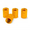 White Wolves Moon Valve Stem Caps For Tire Rim Wheel Aluminum Yellow