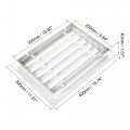 Uxcell Ventilation Grille Rectangle Shape Aluminum Alloy Louvered Air Vent 400x300mm Lxw White With Wire Mesh For 350x250mm