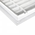 Uxcell Ventilation Grille Rectangle Shape Aluminum Alloy Louvered Air Vent 400x300mm Lxw White With Wire Mesh For 350x250mm