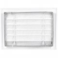 Uxcell Ventilation Grille Rectangle Shape Aluminum Alloy Louvered Air Vent 400x300mm Lxw White With Wire Mesh For 350x250mm