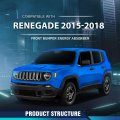 Front Bumper Energy Absorber For Jeep Renegade 2015-2018 68247402aa Black