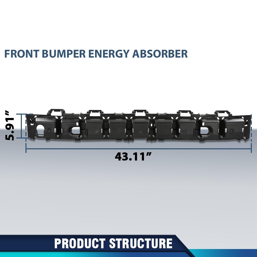 Front Bumper Energy Absorber For Jeep Renegade 2015-2018 68247402aa Black
