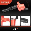 A-premium Ignition Coil Straight Boot Red Compatible With Ford Lincoln Mercury 4 6l 5 4l 6 0l F-150 F-250 Expeditin Explorer