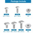 70 Piece T Slot Drop-in Bolt Set M5 And M6 Hammer Head Bolts With Hexagon Flange Nuts For Standard 2020 3030 Series Aluminum