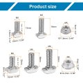 70 Piece T Slot Drop-in Bolt Set M5 And M6 Hammer Head Bolts With Hexagon Flange Nuts For Standard 2020 3030 Series Aluminum