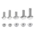 70pcs T Slot Drop-in Bolt M5x12 16mm M6x12 16 20mm T-slot Bolts Carbon Steel Hammer Head T-bolt With Hexagon Flange Nut For 