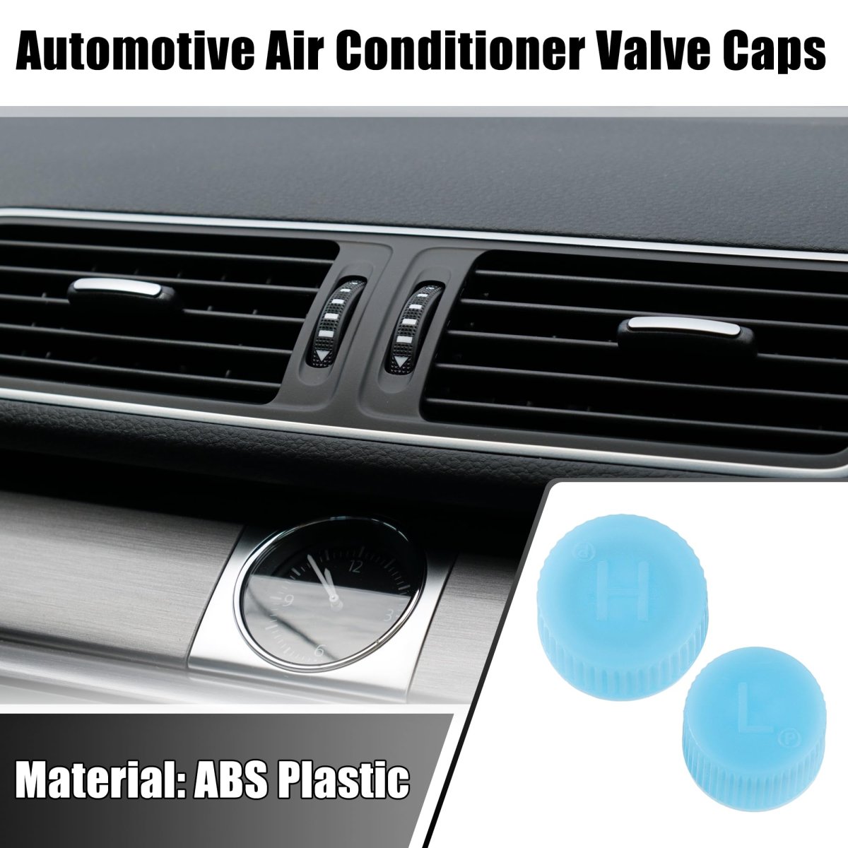 5 Pair Id 0 61 Air Conditioner Valve Caps Cap Dust Seal Cover Kit For Car Ac System Conditioning Reparing Abs Plastic Blue