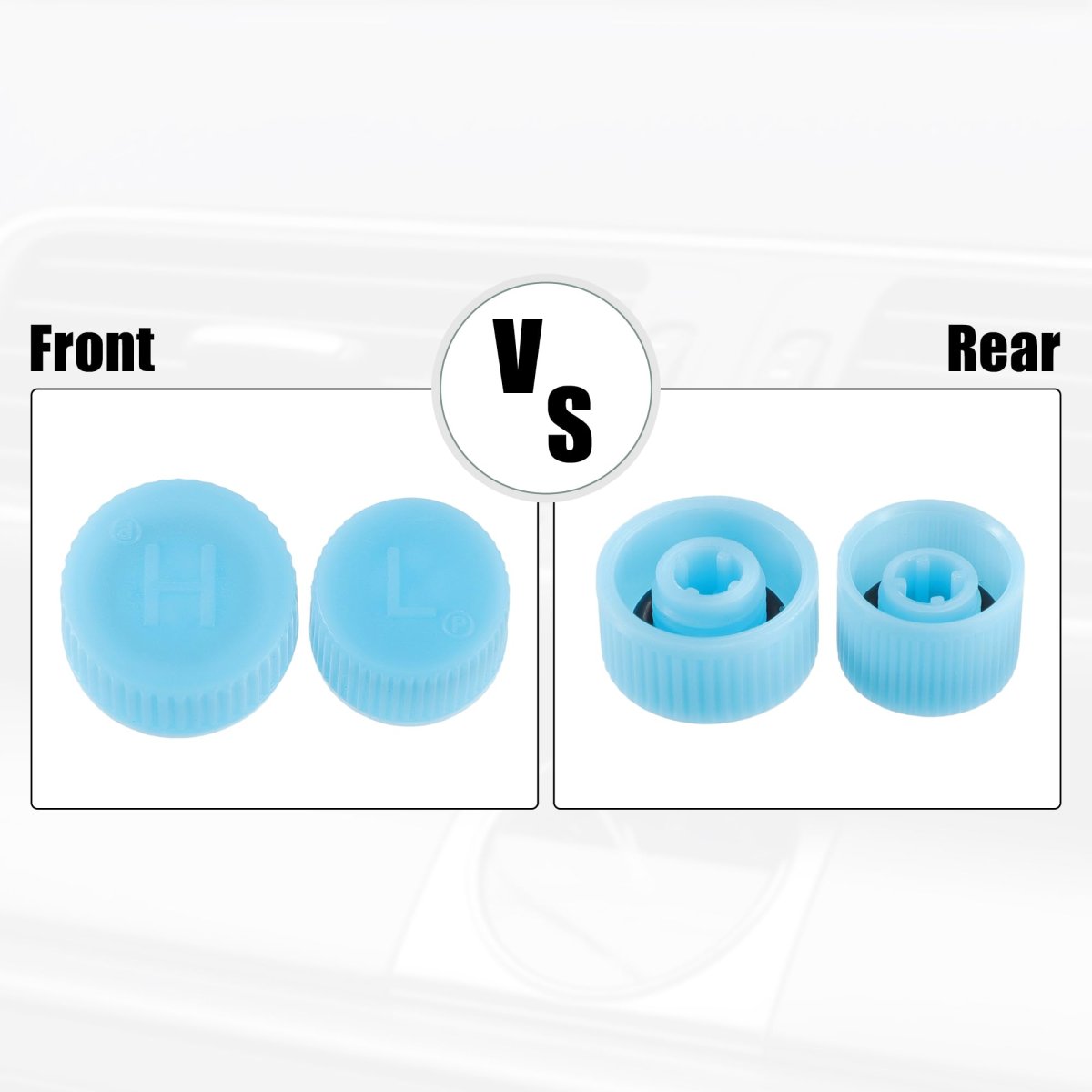 5 Pair Id 0 61 Air Conditioner Valve Caps Cap Dust Seal Cover Kit For Car Ac System Conditioning Reparing Abs Plastic Blue