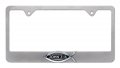 Christian Fish John 3 16 Verse Brushed Metal License Plate Frames 