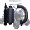 Chikia Heavy Duty Exhaust Pipe With Muffler Kit For Coleman 196cc Kt196 Hs200gk Go Kart