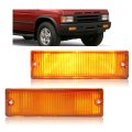 Front Turn Signal Lamp Pair For 1988 To 1997 Nissan D21 Pathfinder Pickup Amber Lens Bumper Lights Replacement Ni2520108 