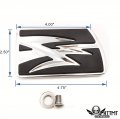 Httmt Mt216-066- Motorcycle Chrome Lightning Large Brake Pedal Pad Compatible With H-d 2012-later Dyna Fld 1986-later Fl