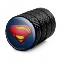 The Flash Supergirl Logo Valve Stem Caps For Tire Rim Wheel Aluminum Black