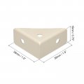 Uxcell 20pcs Angle Corner Brackets 38mm X Cold Rolled Steel Braces Joining Support With Screws For Desk Bed Edge Beige
