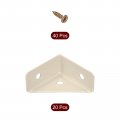 Uxcell 20pcs Angle Corner Brackets 38mm X Cold Rolled Steel Braces Joining Support With Screws For Desk Bed Edge Beige