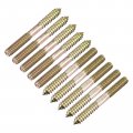 M10x90mm Hanger Bolts 12pcs Double Head Thread Dowel Screws For Wood Furniture Connecting 