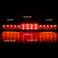 Silverado Sierra Gmt800 High Mount Dual Row Led 3rd Brake Cargo Light Red Lens