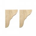 Waddell Pine Corbel Set Of 2 11 Height X 7 Deep 3 4 Thick Includes Pre-installed Keyhole Plate Wall Screw Decoratives For 