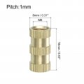 Uxcell Knurled Insert Nuts 30pcs M6 X 16mm L 8mm Od Thread Printing Brass Female Threadeds Heat Set Insert Embedment